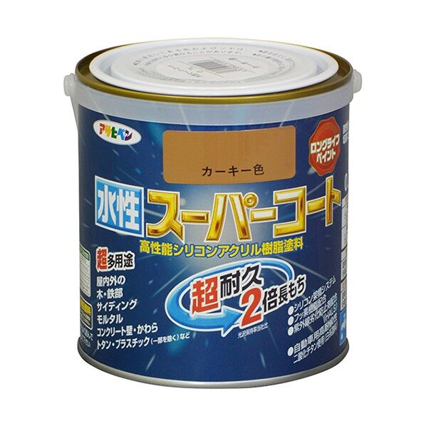 アサヒペン 水性スーパーコート0.7Lカーキー【入数:6】