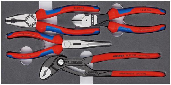 クニペックス KNIPEX 002001V15 プライヤーセット ウレタントレイ入り 002001V15|ECJOY!プレミアム店