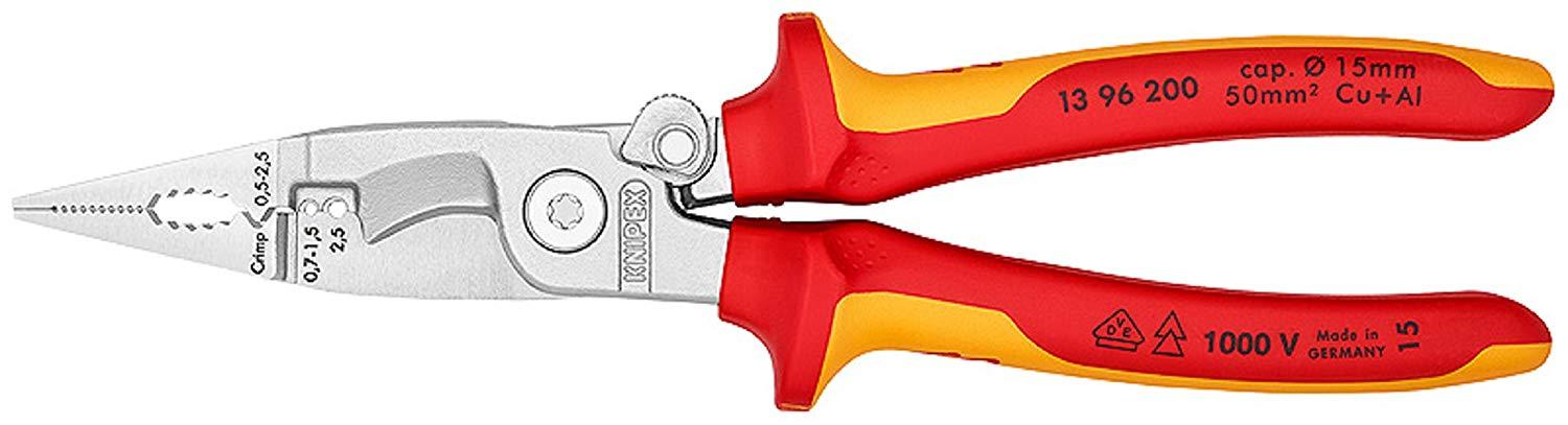 クニペックス KNIPEX 1396-200TBK 不成立エレクトロプライヤー 落っこちる押しとどめる(BK) 1396-200TBK