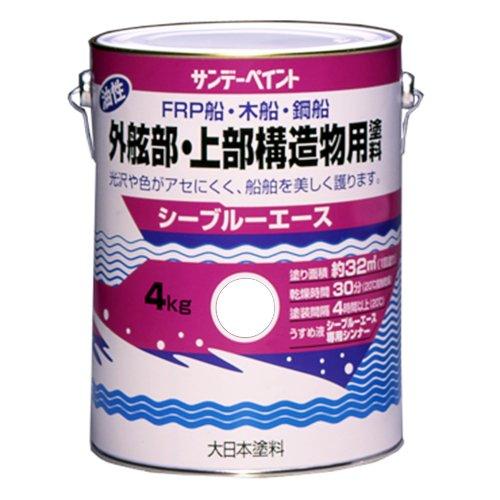 サンデー絵の具 ｻﾝﾃﾞｰ ｼｰﾌﾞﾙｰｴｰｽ油性上構塗料 白 4K #10B2T