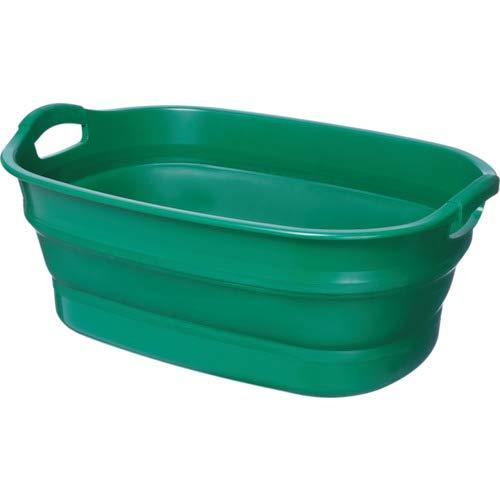 TRUSCO トラスコ中山 TRUSCO 折りたたみタライ 水抜栓付 グリーン 23L