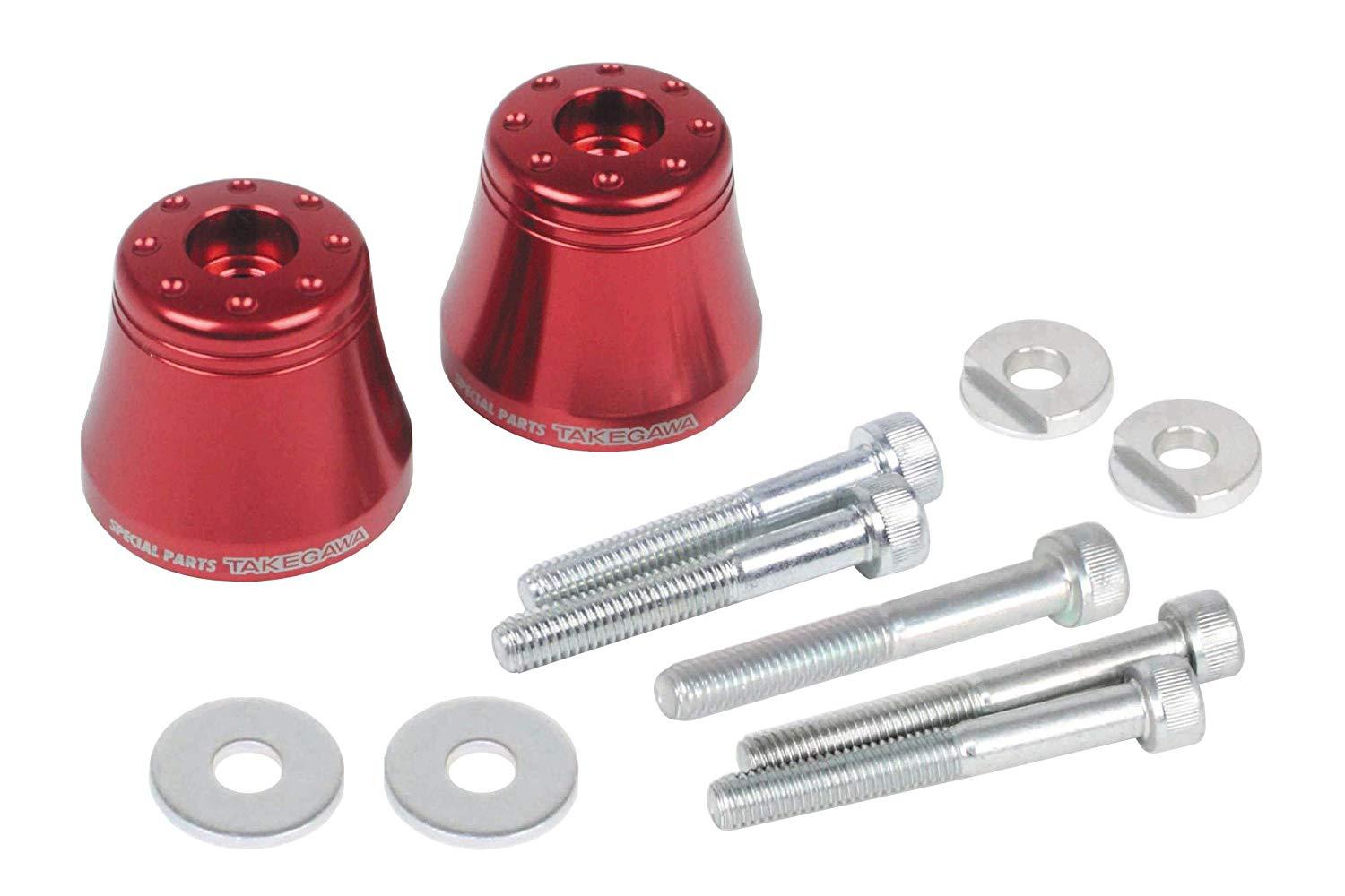 スペシャルパーツ武川 アクセサリーバーエンド (レッド) PCX/GROM/CROSS CUB等 品番:06-01-0176