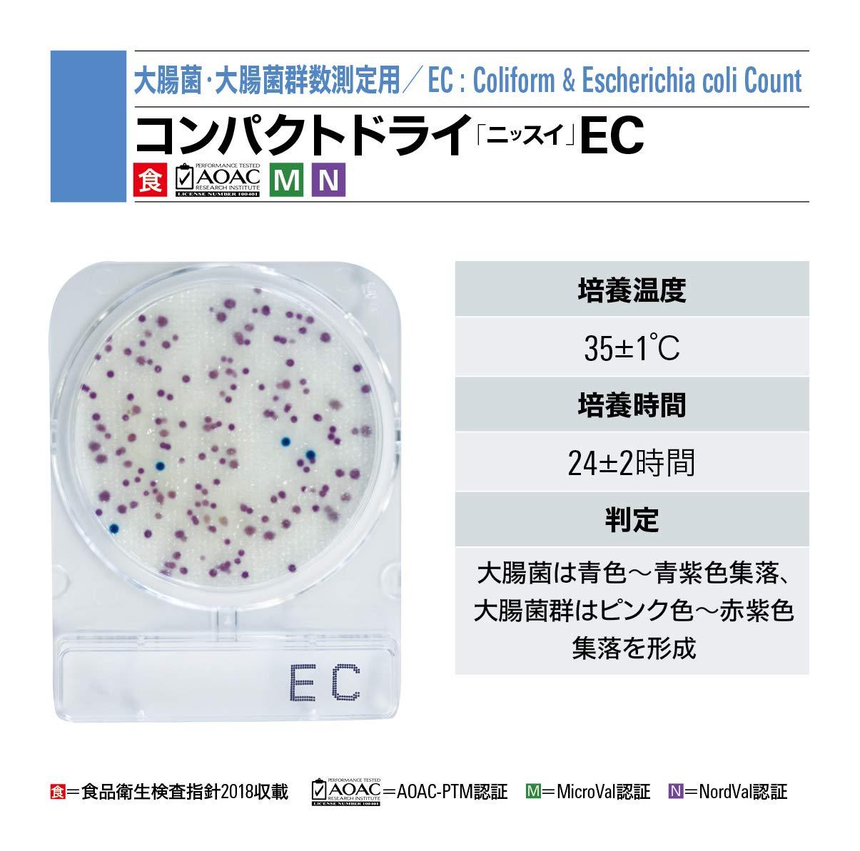 日水製薬 コンパクトドライ (大腸菌|大腸菌群数測定用/4枚×60袋)06743EC2-9024-01