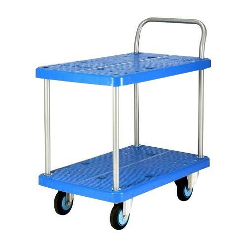 COMOLIFE コモライフ プラスチックテーブル台車 テーブル2段式 最大積載量300kg PLA300Y-T2 (1500702)