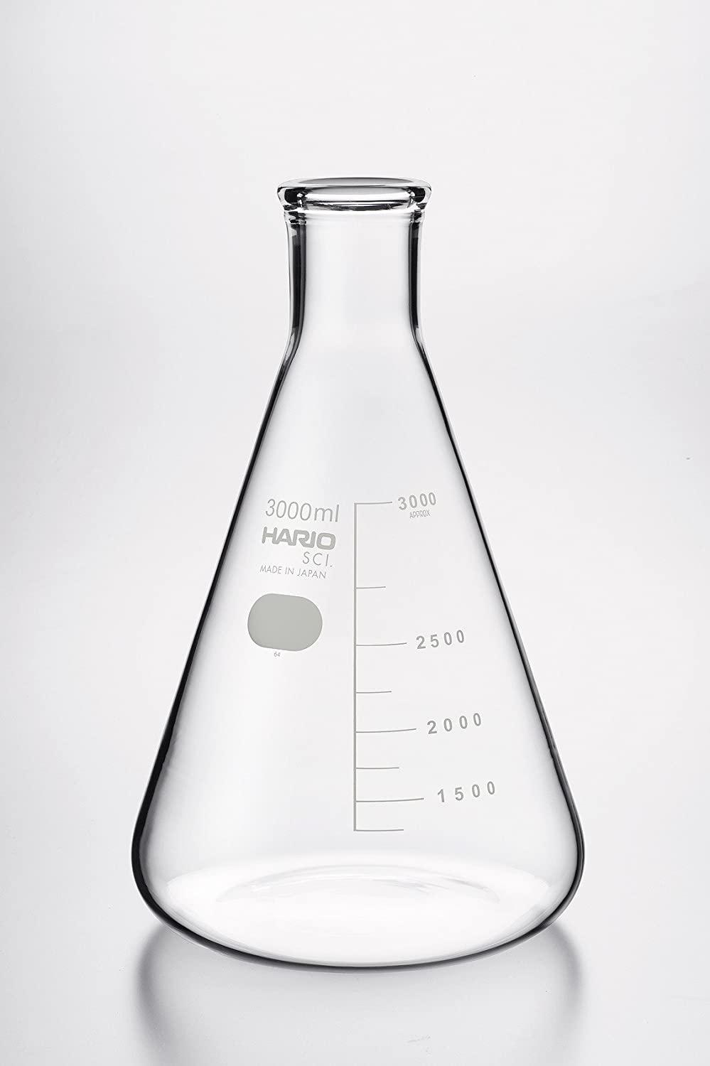 HARIO(ハリオ) 三角形瓶(判定基準目盛付き添い人) 3000mL