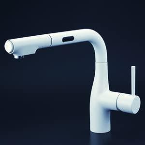KVK (寒)シングル生き胆式シャワー付練りあわせる栓(検知器付)(e生き胆)つや消し白いこと KM6111ZECM4