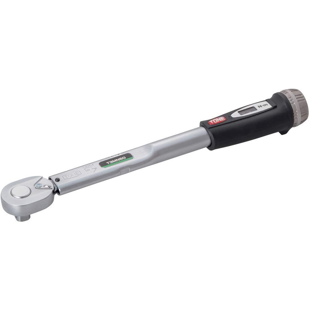 TONE プレ書き割り形トルクレンチ（ダイレクトセットタイプ）差込9.50粍 L387粍 T3MN100-QL 1個