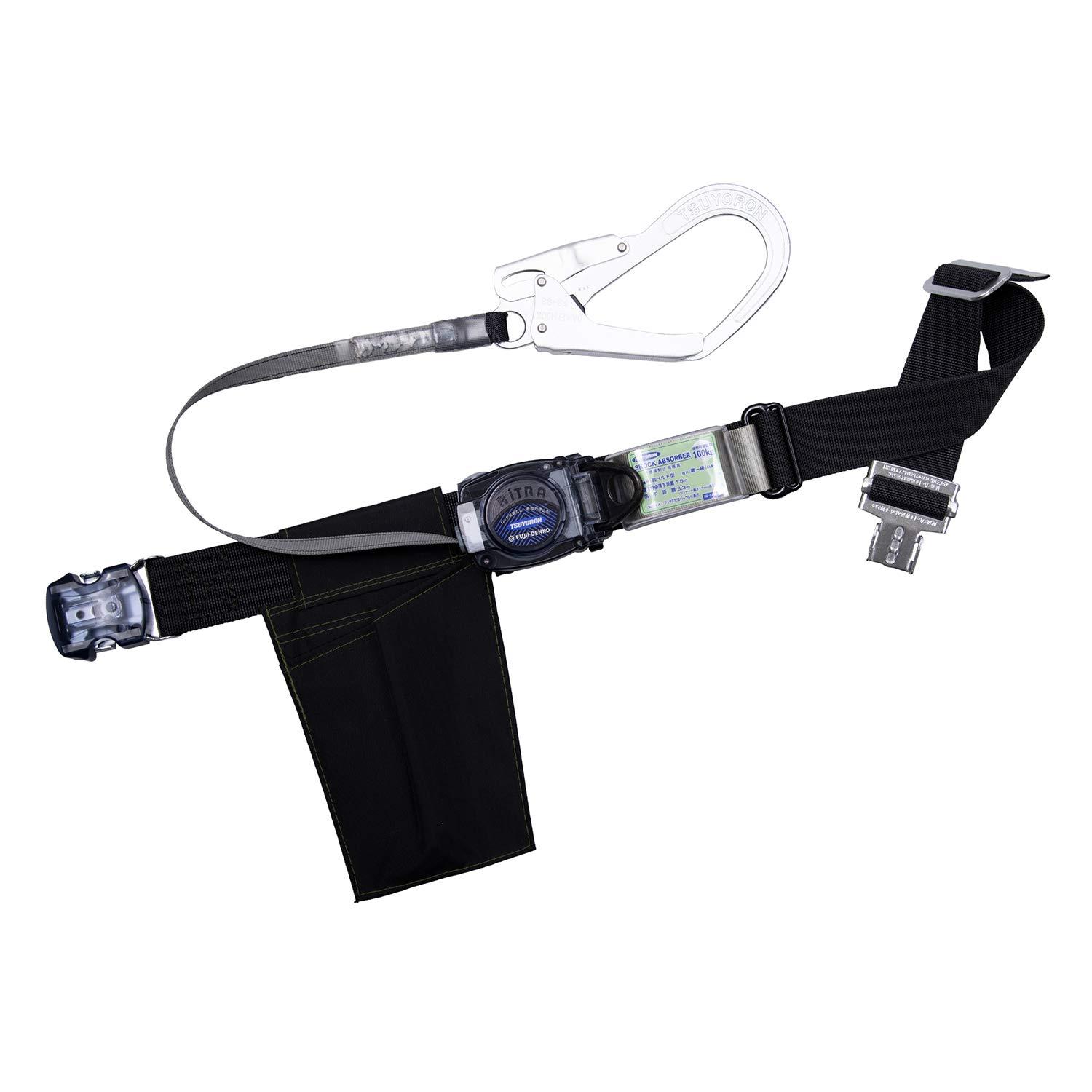 藤井電工 ツヨロン 胴ベルト型墜落制止用器具 リトラ 軽量ワンタッチ型 黒 Mサイズ