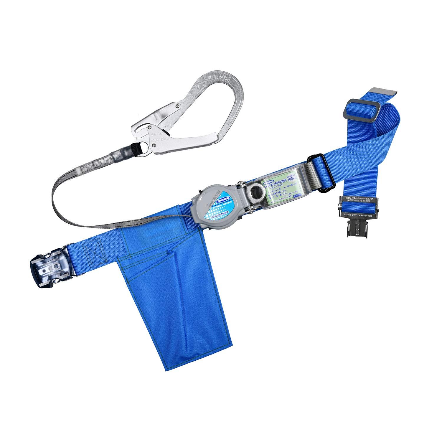 藤井電工 ツヨロン 胴ベルト型墜落制止用器具 ツーウェイリトラ 軽量ワンタッチ型 青 Mサイズ