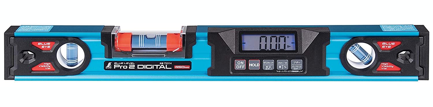 シンワ測定 青碧気泡管水準器 Pro 2 デジタル 450粍 防塵雨合羽