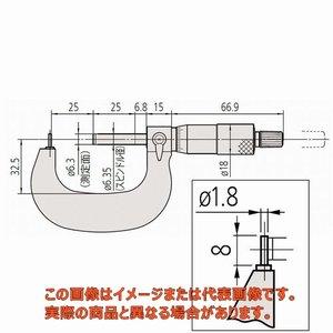 ミツトヨ 棒球面マイクロメーター(115-302)