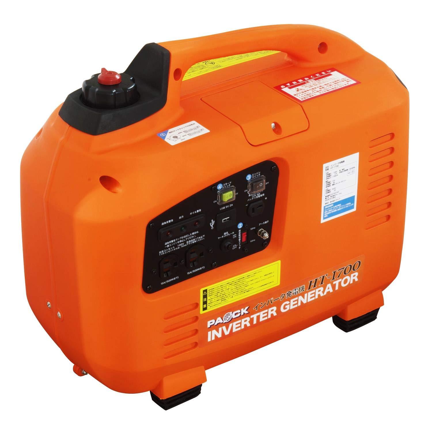 新潟精機(Niigataseiki) パオック(PAOCK) インバータ発電機 定格出力:1.7kVA HT-1700