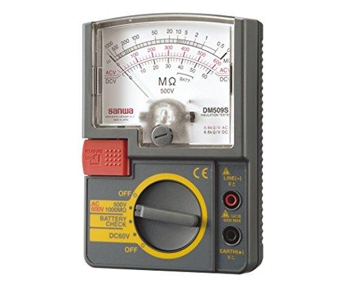 三和電気計器 絶縁抵抗計　１０００ＭΩ（５００Ｖ） DM509S 1個