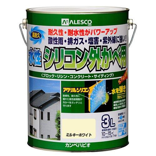カンペハピオ(Kanpe Hapio) KH 水性ｼﾘｺﾝ外壁用 ﾐﾙｷｰﾎﾜｲﾄ 3L　#00427650511030