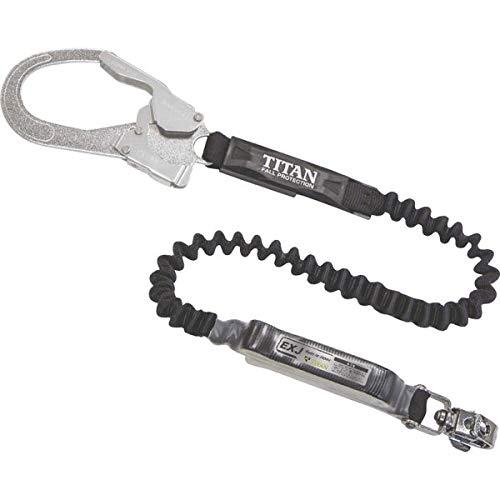 タイタン(TITAN) タイタン EXJ伸縮ストラップ式 タイプ1ランヤード ブラック シングル (墜落制止用器具)|ECJOY!プレミアム店