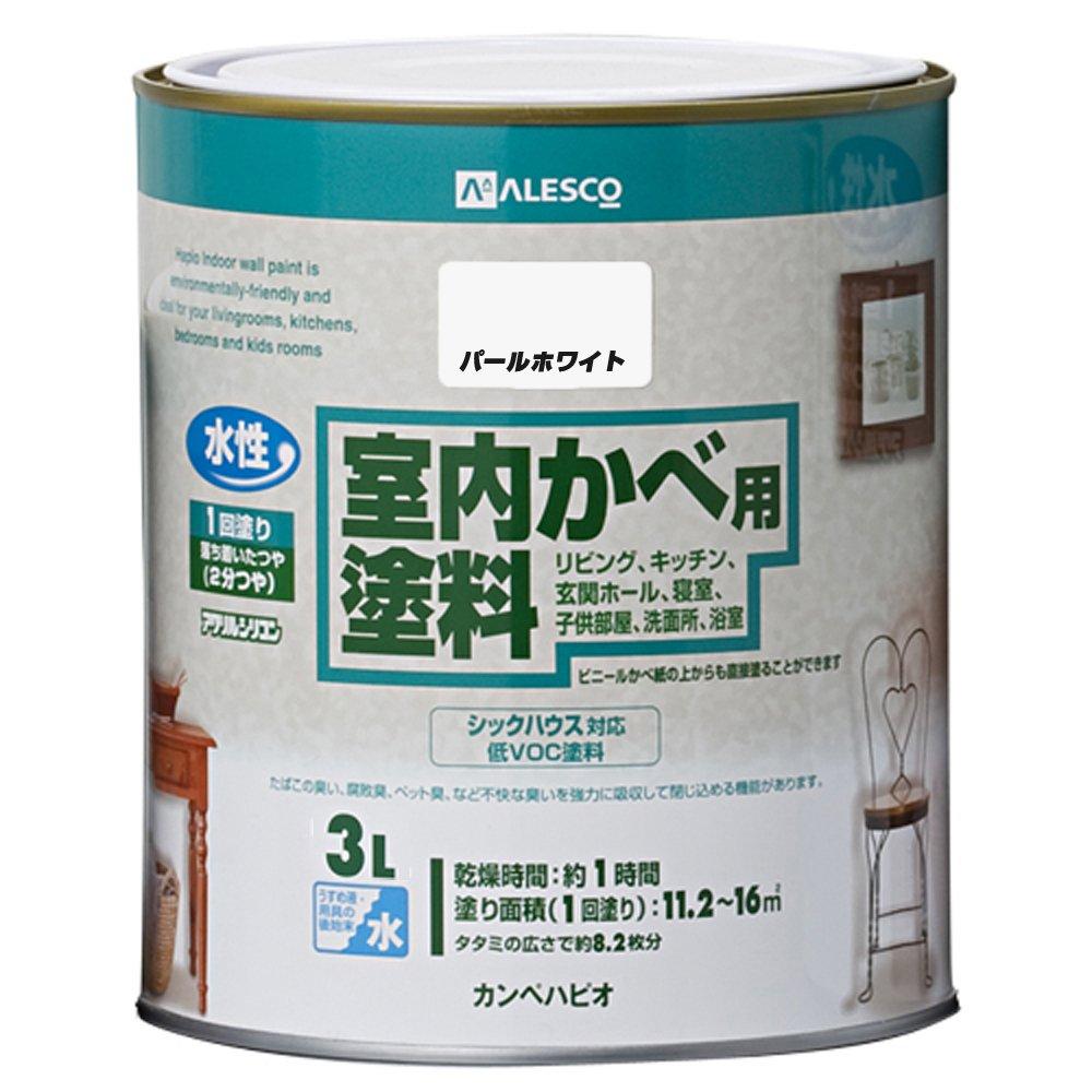 カンペハピオ(Kanpe Hapio) KH 室内かべ用塗料 ﾊﾟｰﾙﾎﾜｲﾄ 3L　#00317653021030