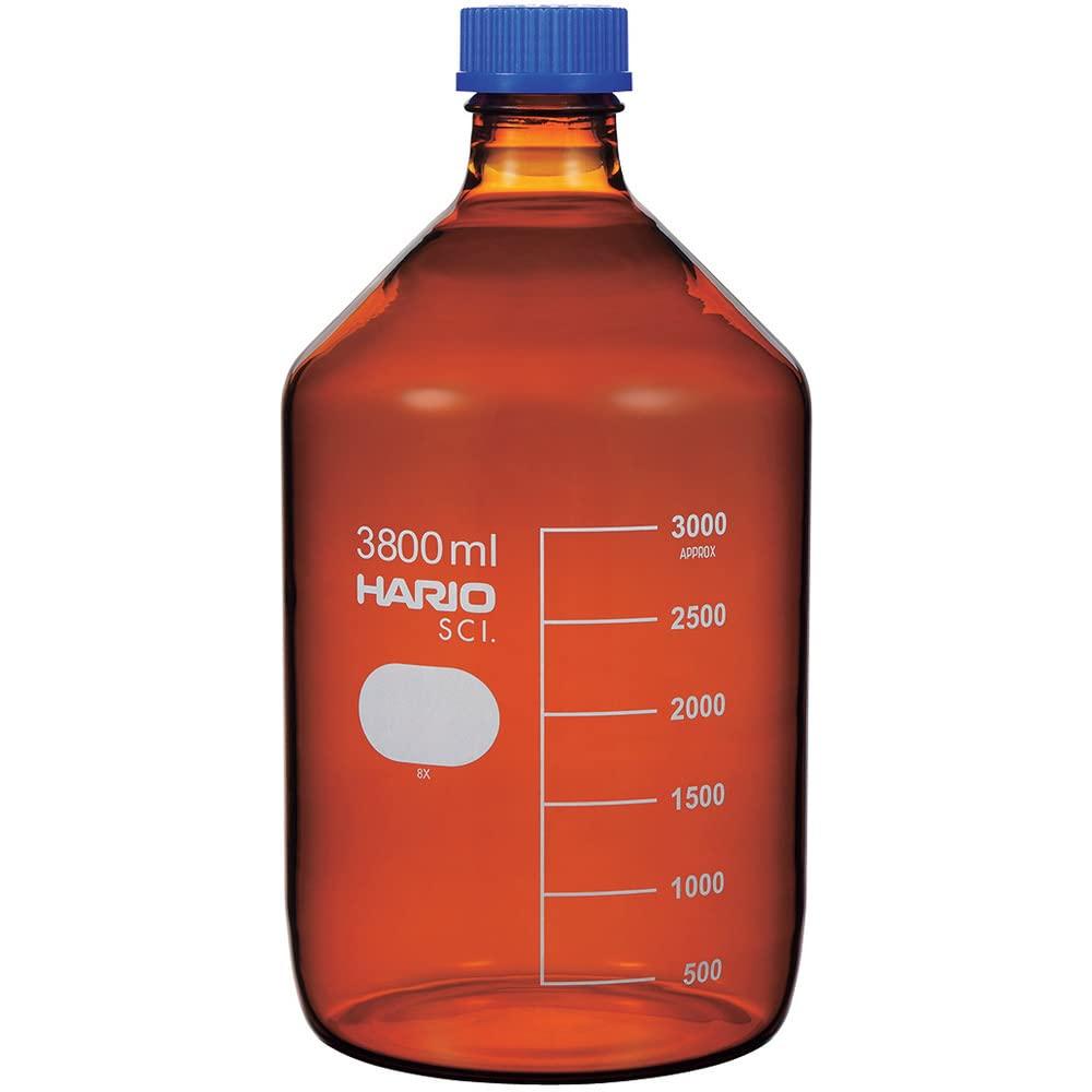 HARIO(ハリオ) (茶)耐熱ねじ口瓶（液切輪っか付） GL-45 3800mL NBB-3.8L-SCI 1本