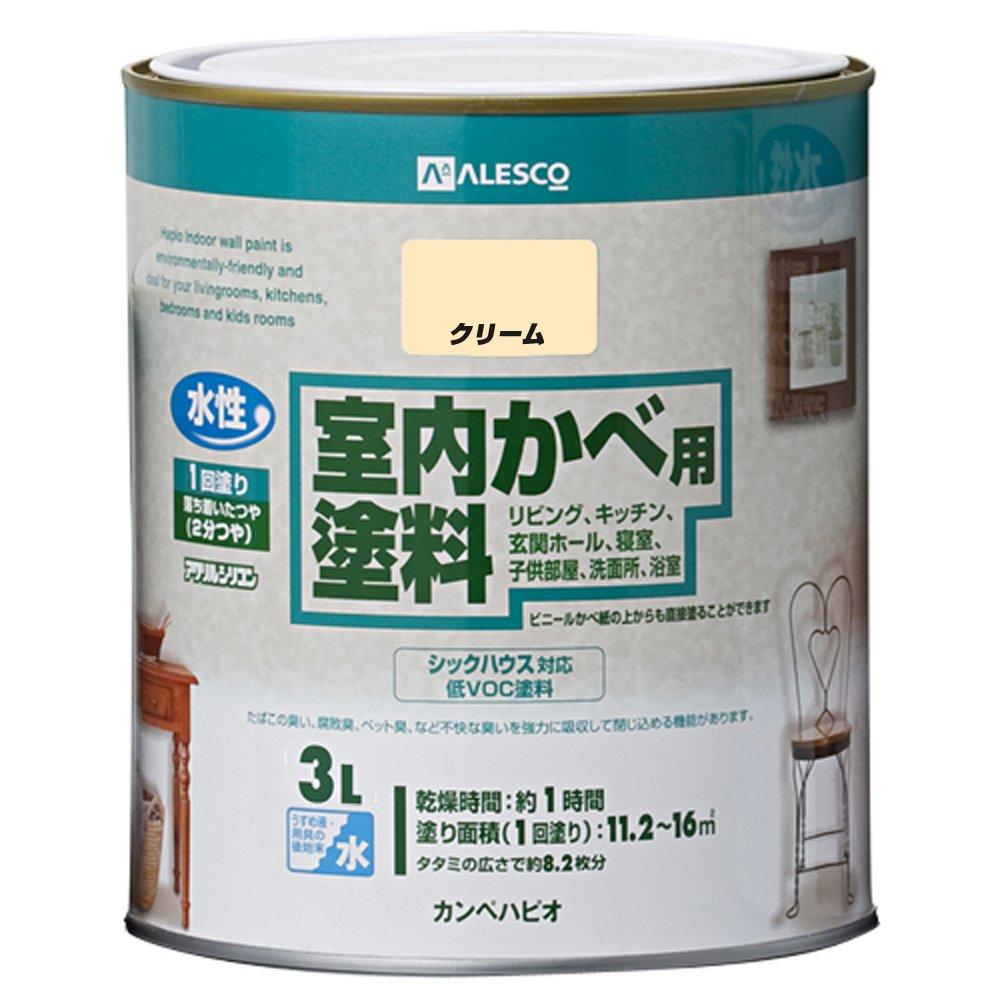 カンペハピオ(Kanpe Hapio) KH 室内かべ用塗料 ｸﾘｰﾑ 3L　#00317654041030