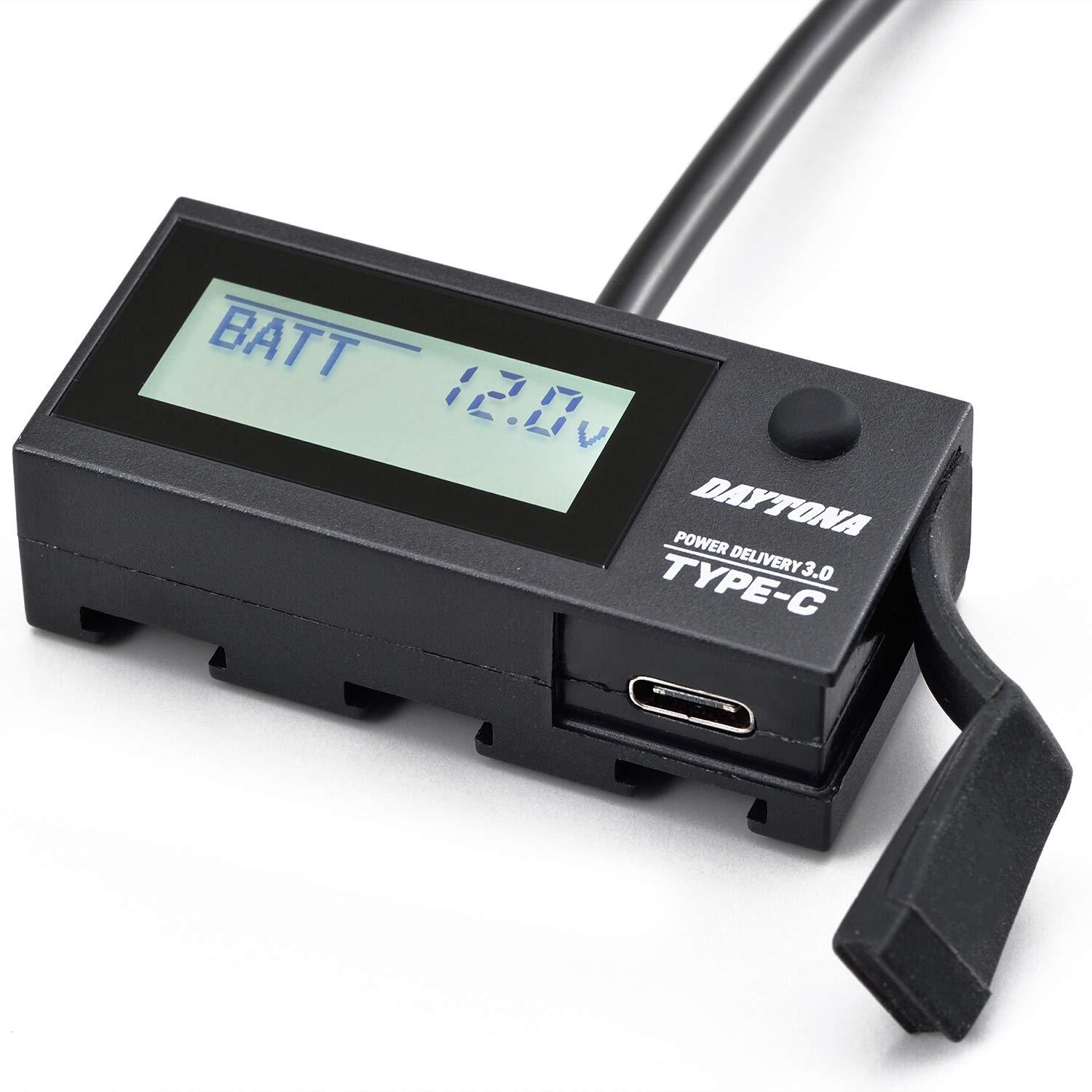 DAYTONA デイトナ 【必ず購入前に仕様をご確認下さい】デンゲンメーターツキ 18W タイプC (17239)
