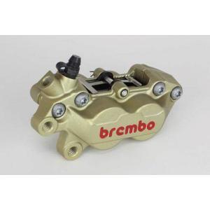 スペシャルパーツ武川 brembo 4P キャリパー 左用(パッド調整済) キャスト/ゴールド/40mmピッチ 品番:00-06-0160