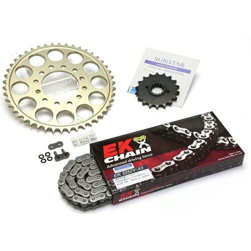 KUNIMI 国美コマース スプロケット＆チェーンキット 品番:KE40811 ZRX1200/R/S(525コンバート) サイズ:525｜ECJOY！プレミアム店