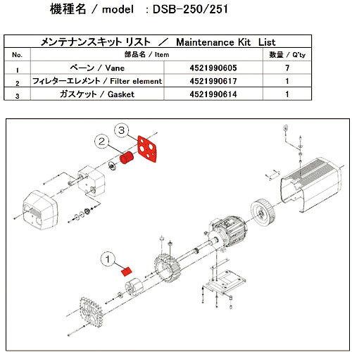 アルバック機工(Ulvac Kiko) ULVAC DSB-251用メンテナンスキット