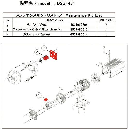 アルうしろ側機工(Ulvac Kiko) ULVAC DSB-451用検査と修理一揃いの道具 (DSB451MAINTENANCEKIT 8740)