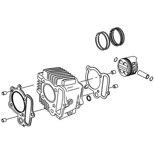 スペシャルパーツ武川 CYLINDER KIT (H-TYPE/106cc) 12V-Monkey (Super Head 4-Valve +R専用) 品番:01-04-8010