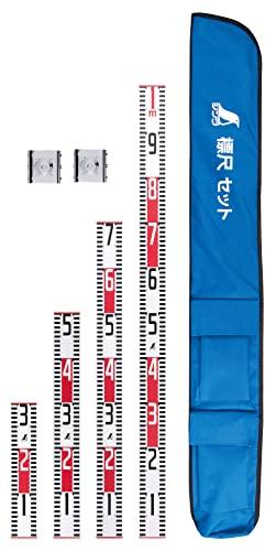 シンワ測定 標尺アルミ製巾60mm 4点SET+C金具 ケース付 76929