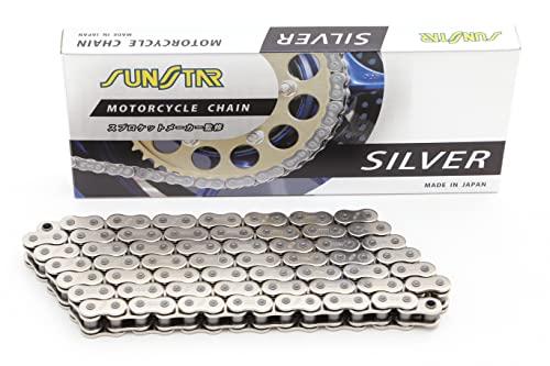 KUNIMI 国美コマース SUNSTAR(サンスター)モーターサイクルチェーン 525サイズ 120リンク シルバーカラー|ECJOY!プレミアム店