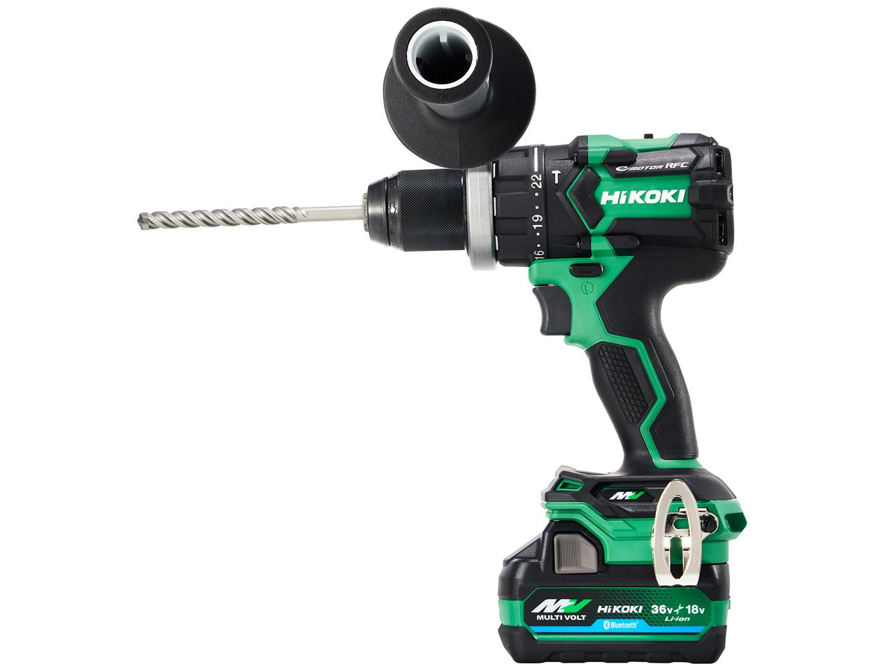 工機ホールディングス HiKOKI(ハイコーキ) 36V 振動ドライバドリル 最大トルク155N・m モルタル最大22mm穴あけ 回転数カスタマイズ機能付き Bluetooth付き第2世代マルチボルト蓄電池2個・充電器・ケース付き DV36DC(2XPSZ)