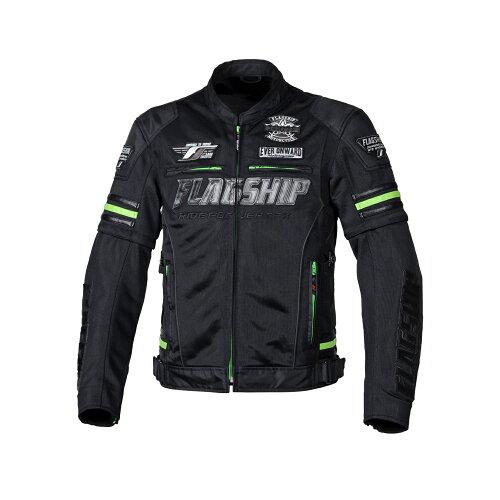 フラッグシップ(Flagship) FJ-S203SP ジャケット 春夏 イクシードメッシュジャケット Black＆Green LW 品番:FJ-S203SP/BKGR/LW