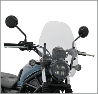 旭精器製作所 【必ず購入前に仕様をご確認下さい】ウインドスクリーン クリア CL250/500 (CL-03)
