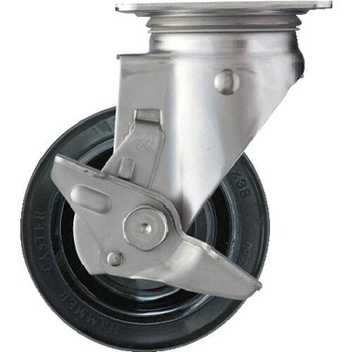 ハンマーキャスター ハンマー SUS サイドSP付 ゴム車125mm (313SRU125 6023)