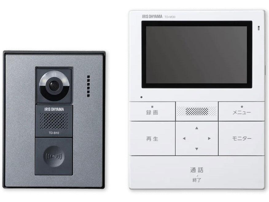 IRIS OHYAMA テレビドアホン TD-B10 TD-M30 IRIS OHYAMA インターホン カメラ付 ドアホン インターフォン