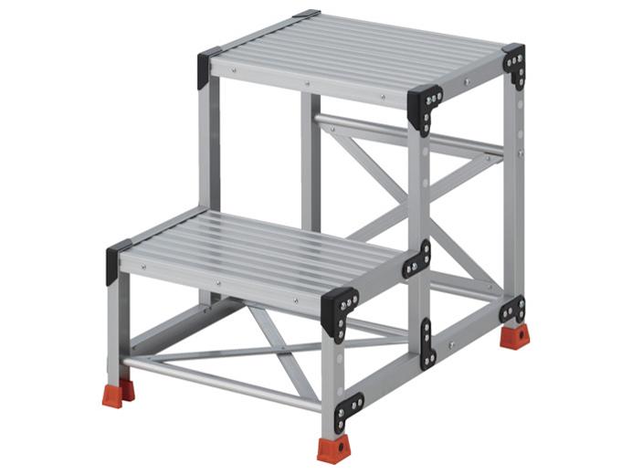 TRUSCO トラスコ中山 TRUSCO やり方用踏台 2段  足取り奥ふかさ300 高さ0.60m 天板500X400 (TSF25306 8000)