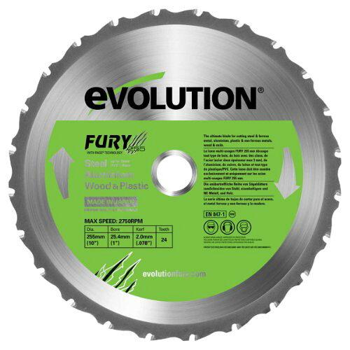 系統発生 (evolution) EVO 全能チップソー 255粍 FURY5 255TCT
