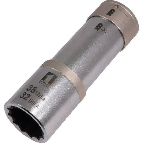 イチネンアクセス QCソケット 12角 19mm角 ロング 32x36mm 19876