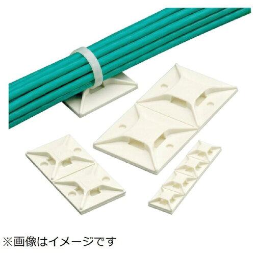パンドウイットコーポレーション パンドウイット マウントベース アクリル系粘着テープ付き 白 (50個入)
