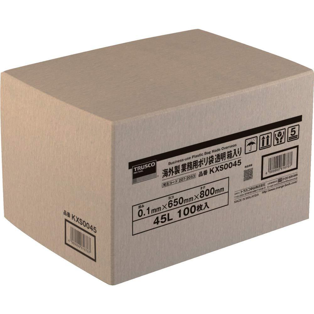 TRUSCO トラスコ中山 TRUSCO 外国で製 御役目用ポリ袋 澄み切った・箱入 0.1×45L 100枚入