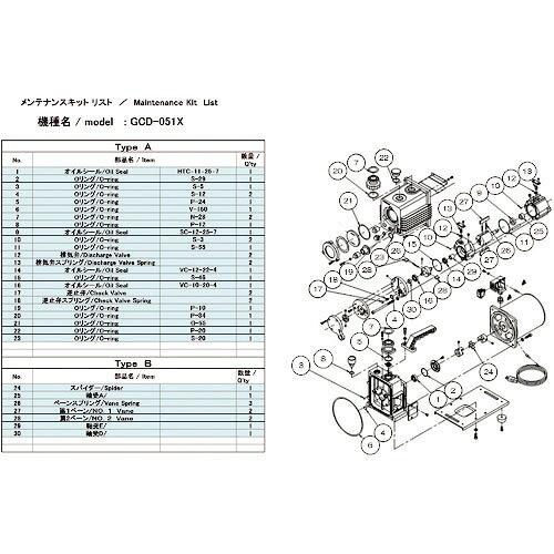 アルうしろ側機工(Ulvac Kiko) ULVAC GCD-051X用検査と修理一揃いの道具A (GCD051XMAINTENANCEKITA 8740)