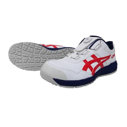 ASICS アシックス [アシックス] ワーキング 安全靴/作業靴 ウィンジョブ CP306 Boa JSAA A種先芯 耐滑ソール fuzeGEL搭載 ホワイト/クラシックレッド 27.0 cm｜ECJOY！プレミアム店