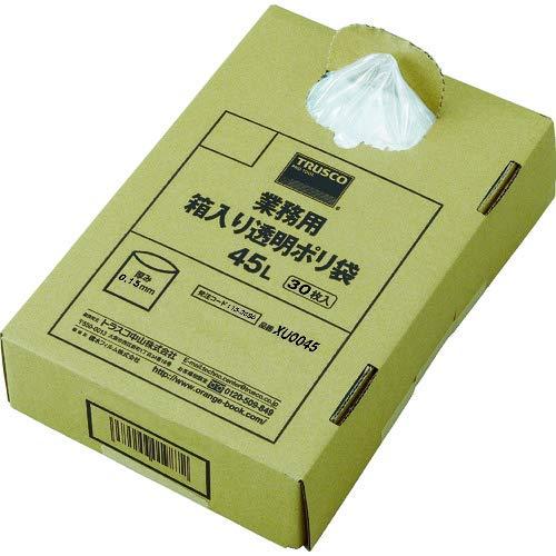 TRUSCO トラスコ中山 TRUSCO まとめ買い お役目用ポリ袋 澄み切った・箱入 0.15×45L  (30枚入)