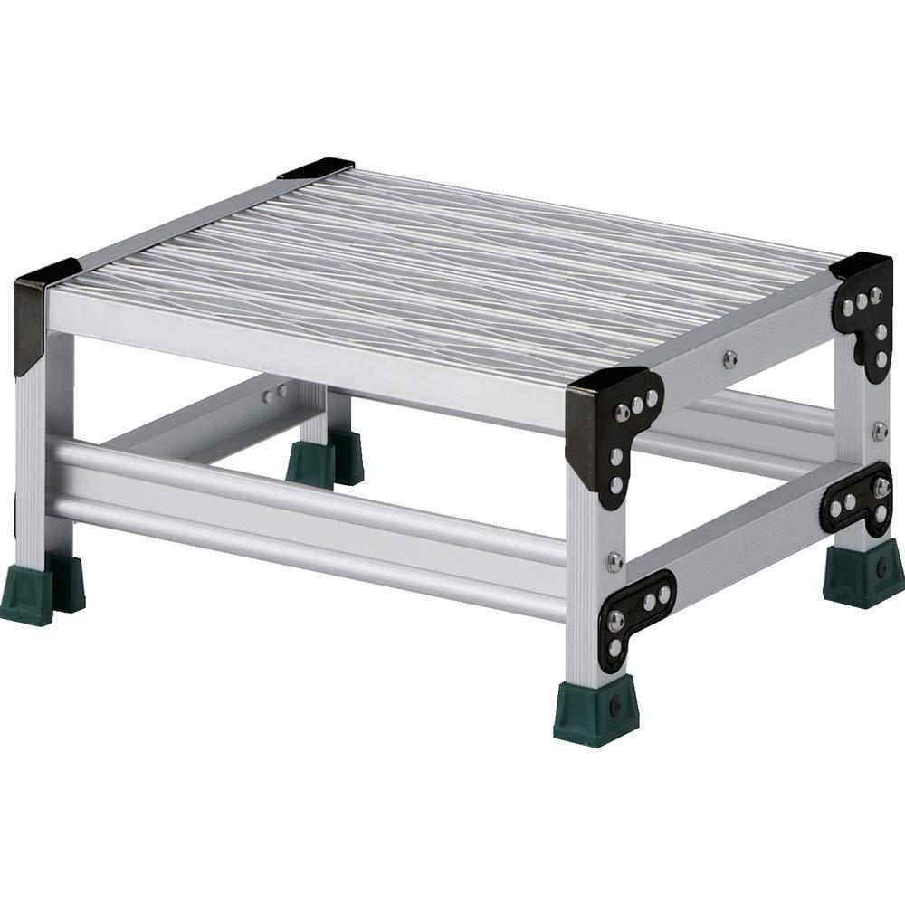 TRUSCO トラスコ中山 TRUSCO 作業用踏台 アルミ製・グレーチング仕様 SUS金具 1段 高さ0.25m 天板500×400