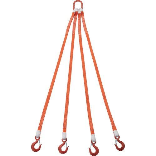 TRUSCO トラスコ中山 TRUSCO 4本吊ベルトスリングセット 25mm幅X1.5m 吊り角度60°時荷重1.72t(最大使用荷重2t) (G254P151.72 3100)