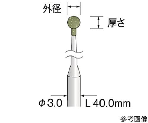 ミニター ミニモ 研削用ゴム砥石 WA ミディアム #120 φ3