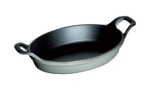 STAUB FONDERIE ストウブ　ミニ・オーバルディッシュ４０５０９－５４５　グレー【RST5602】