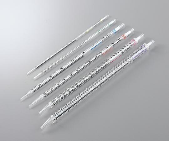 ウィザーライフサイエンス 硼珪酸硝子製ディスポピペット レギュラー丈(綿栓無・未無菌化) 2mL 目盛0.1ml5-5354-03