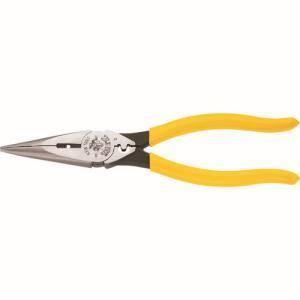 Klein Tools KLEIN 強力型ロングノーズプライヤー サイドカット 220mm 皮むき・圧着