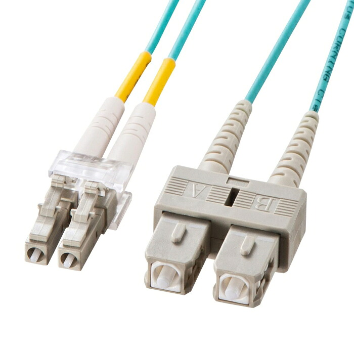 SANWASUPPLY サンワサプライ メガネ型光ファイバケーブル(マルチ50μmOM3、LC×2-SC×2、2m)(HKB-OM3LCSC-02N)